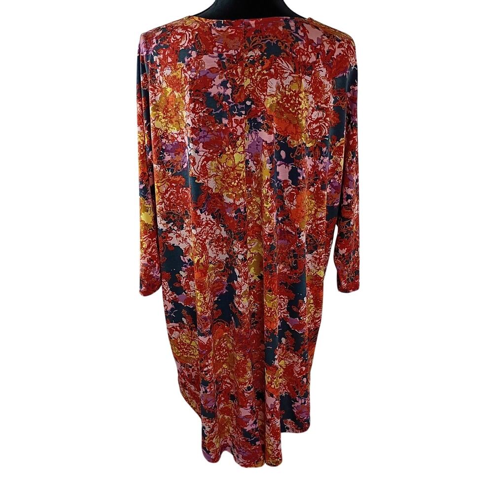 LuLaRoe Women's Kimono ONE SIZE Polyester Spandex Lightweight Abstract Floral - Picture 3 of 5